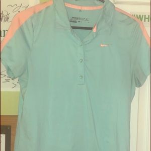 Nike golf dry fit teal color